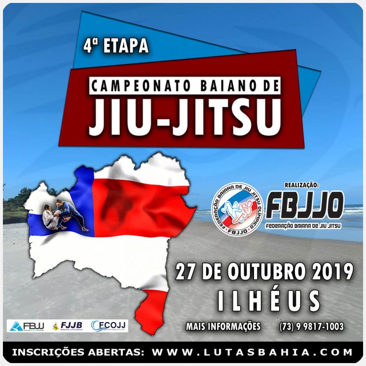 Ilhéus sediará no domingo (27 de Outubro) a 4ª etapa do Campeonato Baiano de Jiu-Jitsu pela FBJJO. 99