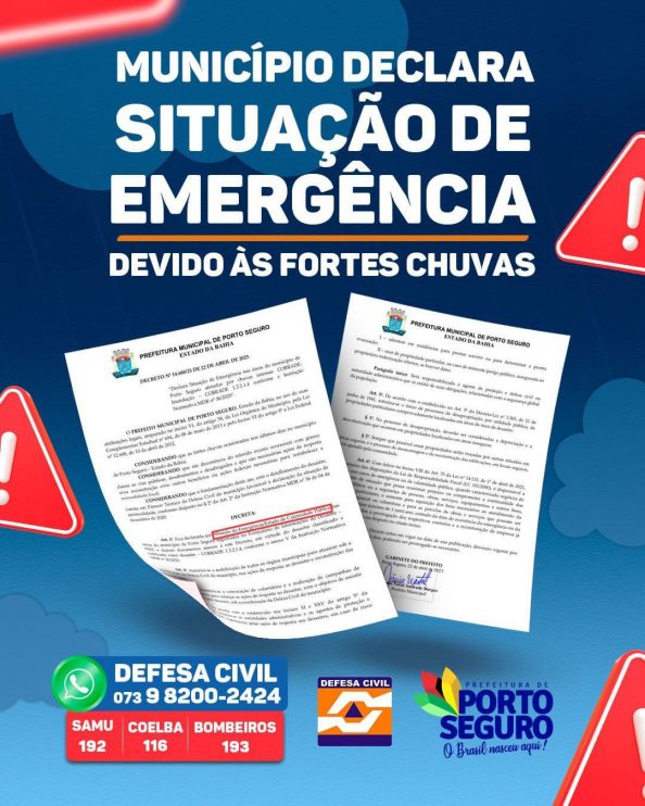 DECLARADA SITUAÇÃO DE EMERGÊNCIA DEVIDO ÀS FORTES CHUVAS EM PORTO SEGURO 7