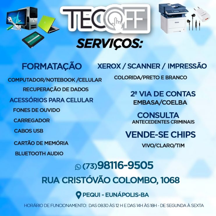 Tecoff Informática confira alguns serviços prestamos para nossos clientes. 7