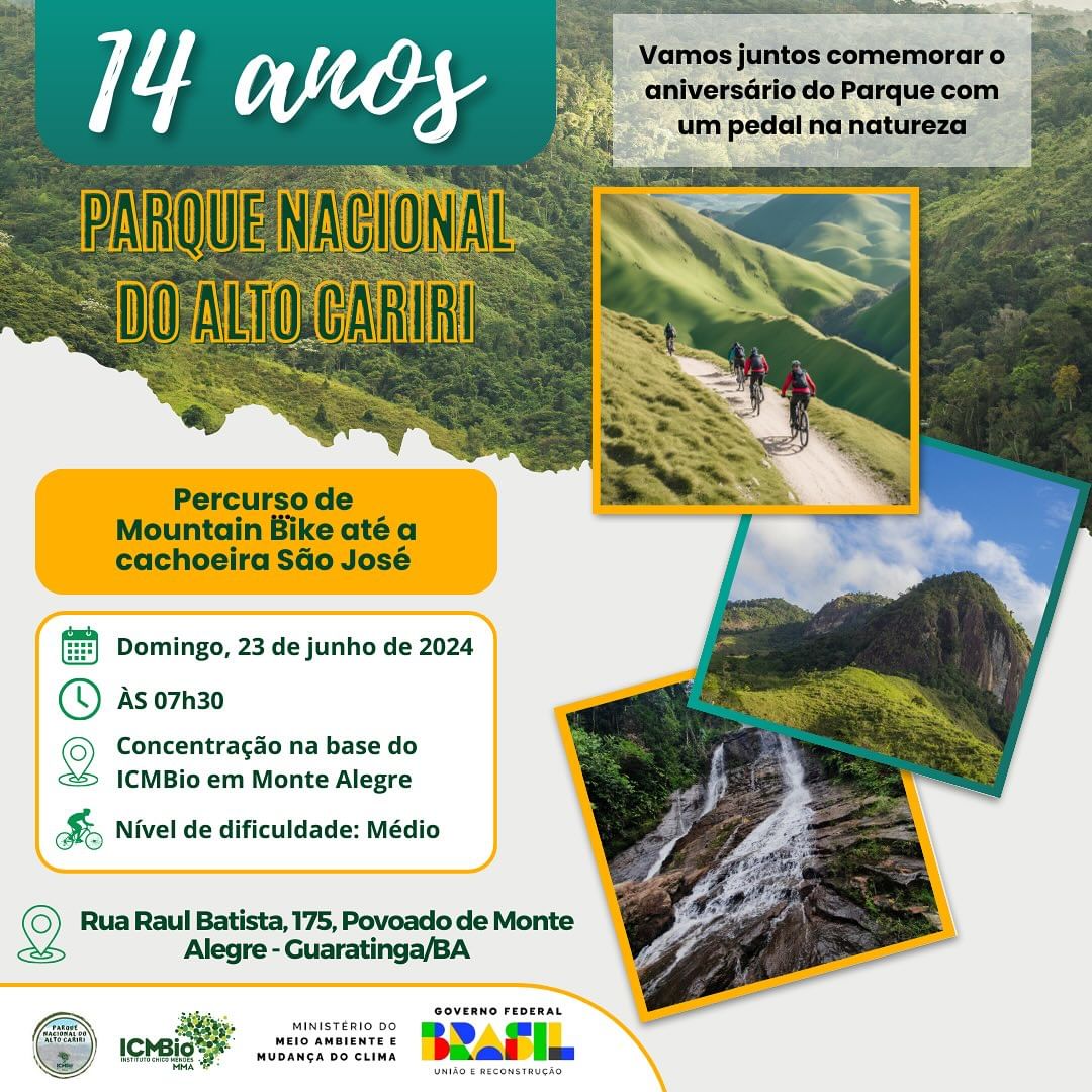 Parque Nacional do Alto Cariri Comemora 14 Anos com Pedal até a Cachoeira de São José 5