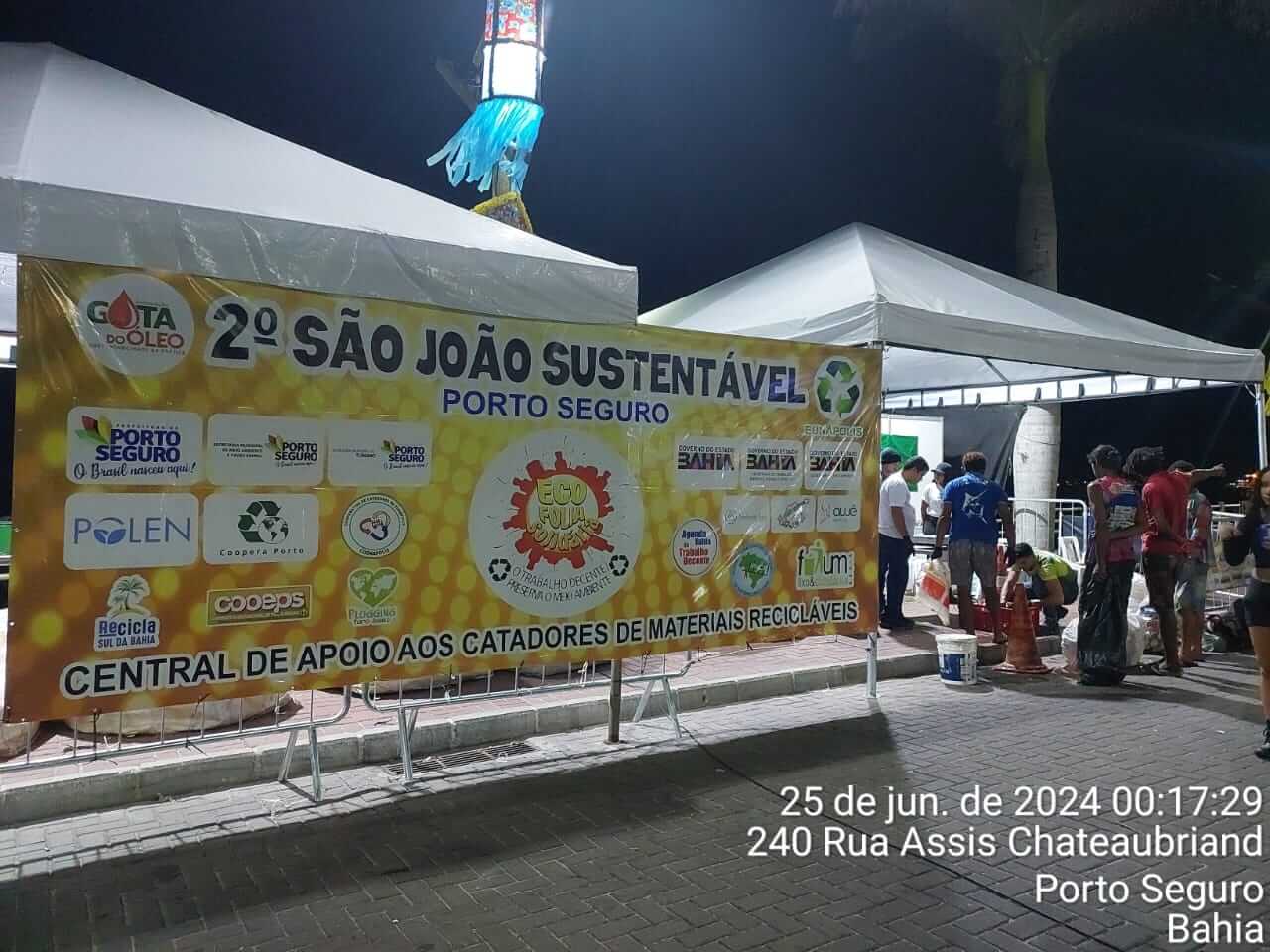 Quase 5 mil quilos de materiais recicláveis foram coletados por 84 catadores no 2° São João Sustentável em Trancoso e Porto Seguro 9