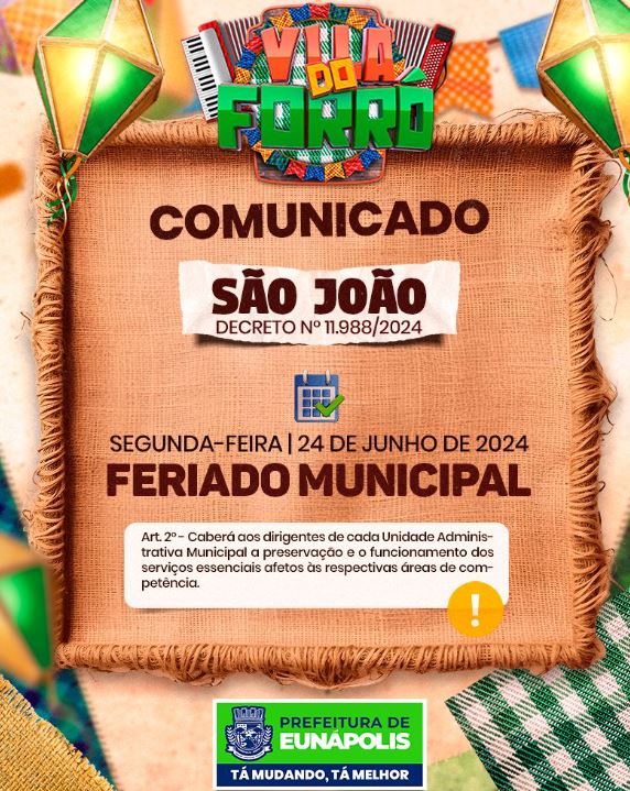 Prefeita Cordélia decreta feriado municipal de São João no dia 24 de junho 5