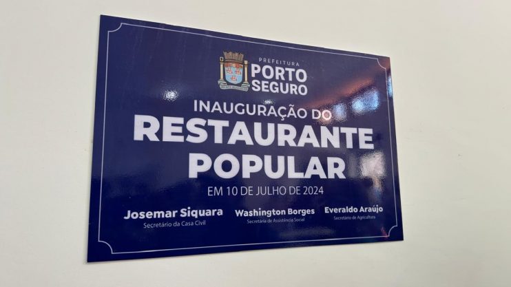 Porto Seguro ganha Restaurante Popular com refeição a R$ 5 18