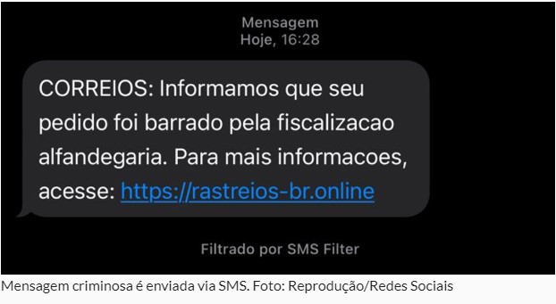 ‘Golpe do SMS dos Correios’: mensagem pedindo para pagar taxa retida na alfândega é falsa 5