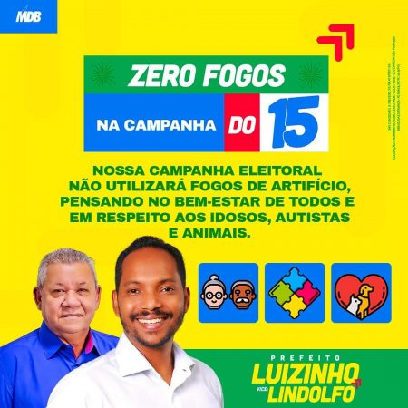 Luizinho decide não utilizar fogos de artifício barulhentos durante a campanha eleitoral em Itagimirim 26