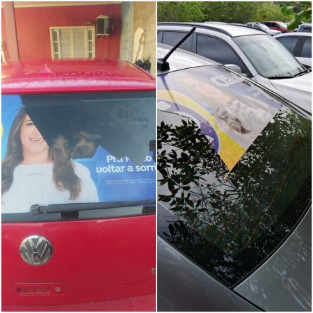 Vandalismo: Carros plotados com apoio a Cláudia Oliveira são vandalizados em Porto Seguro 12