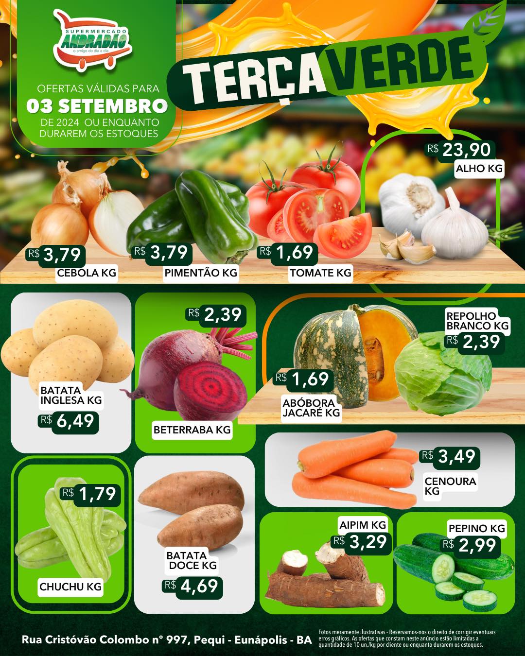 Confiram as ofertas desta terça verde - 03/09/24 – Supermercado Andradão - Eunápolis 6