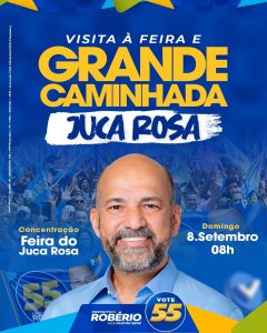 Robério realiza visita à feira e grande caminhada no Juca Rosa neste domingo 1