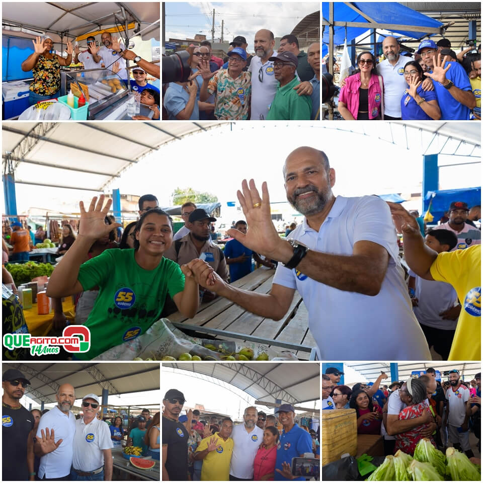 Robério arrasta multidão em caminhada e visita à feira do Juca Rosa neste domingo 6