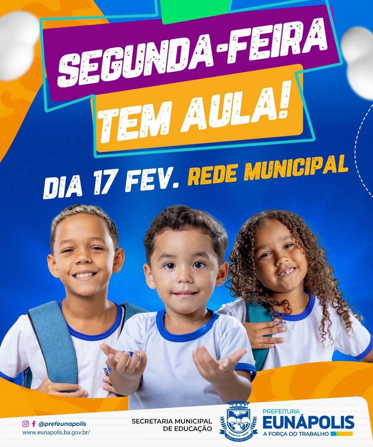 Volta às aulas: ano letivo na rede municipal de Eunápolis começa nesta segunda-feira (17) 9